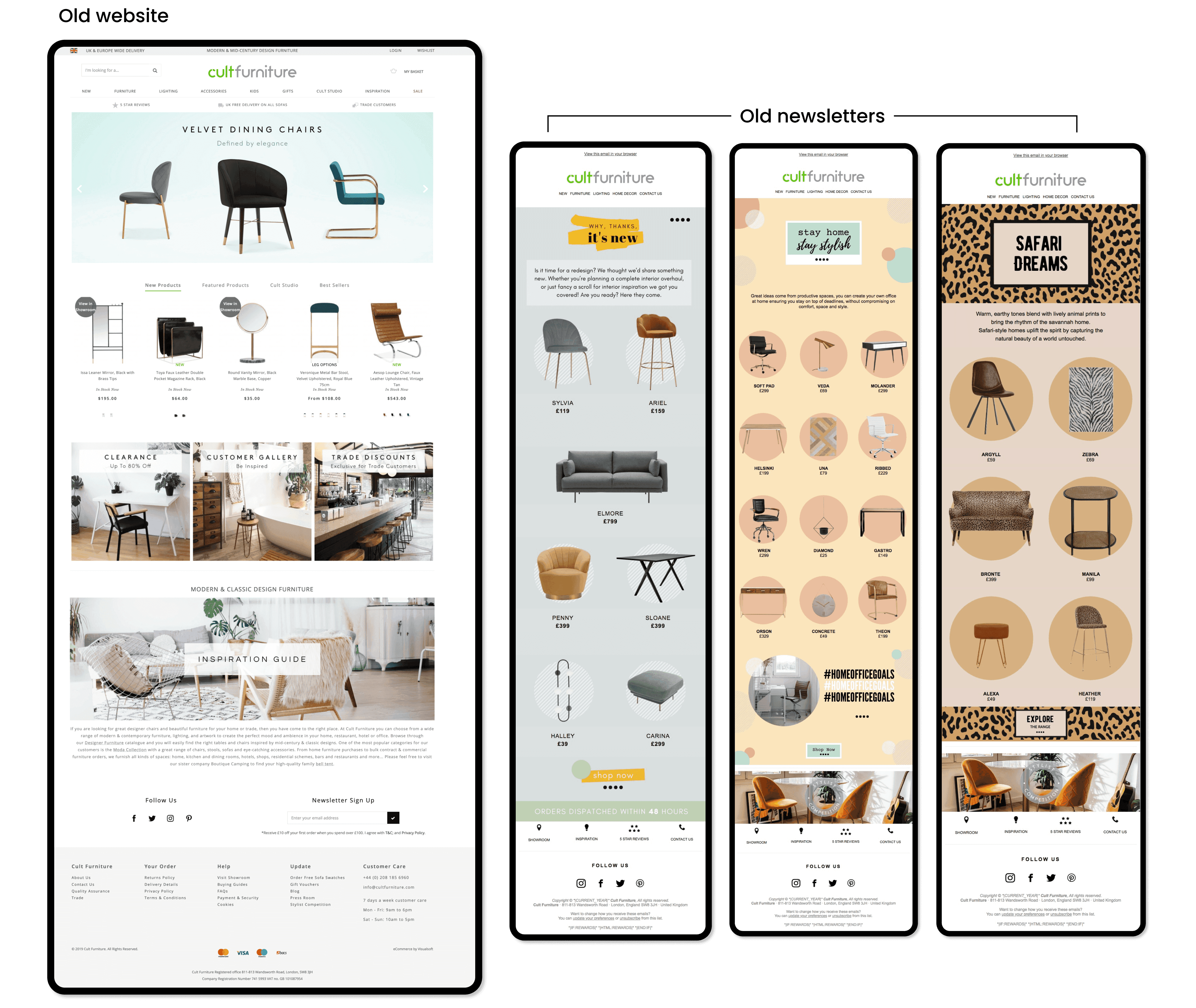 Inconsistent brand application before the redesign