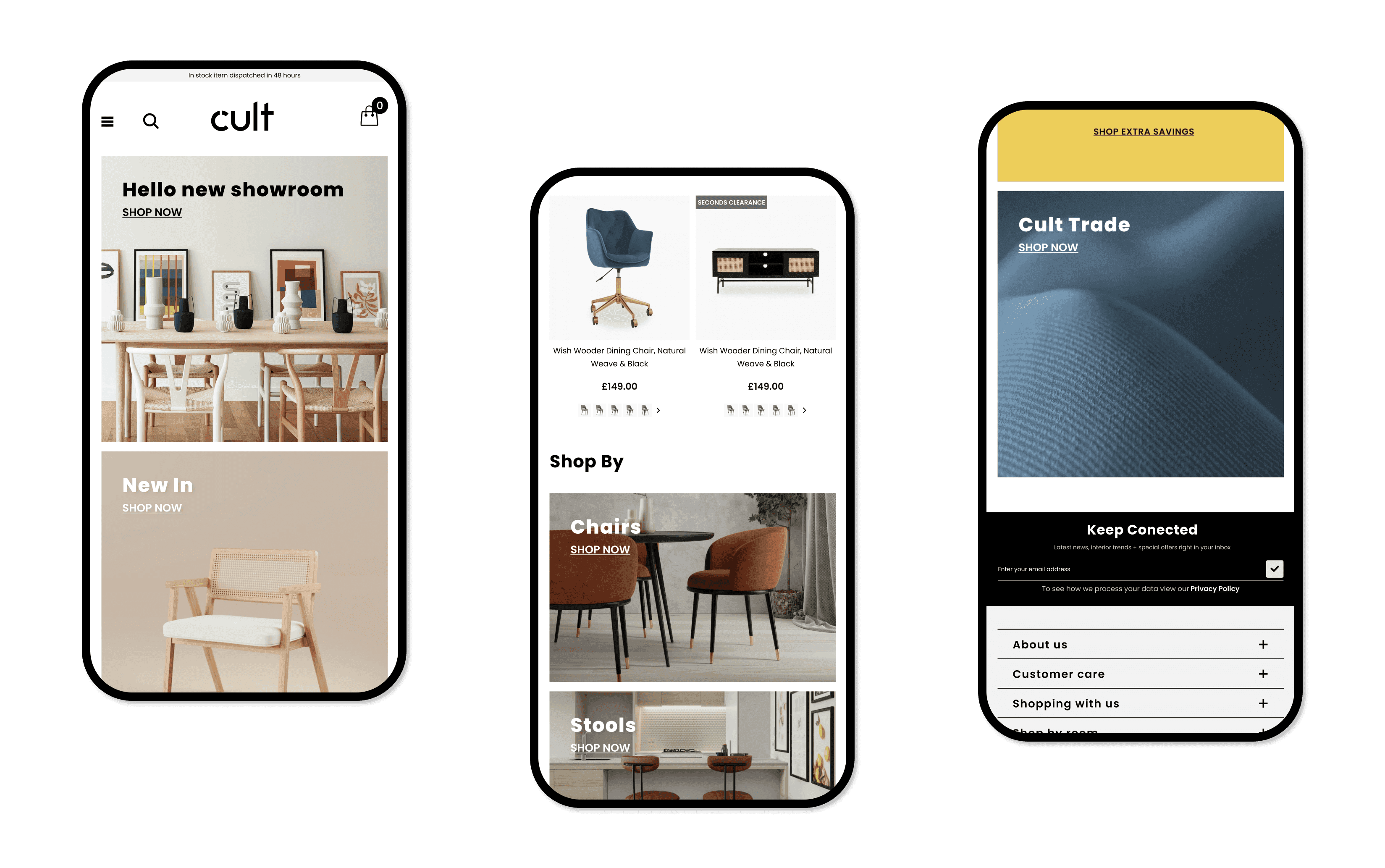 Mobile: the same visual language adapted for touch and smaller breakpoints