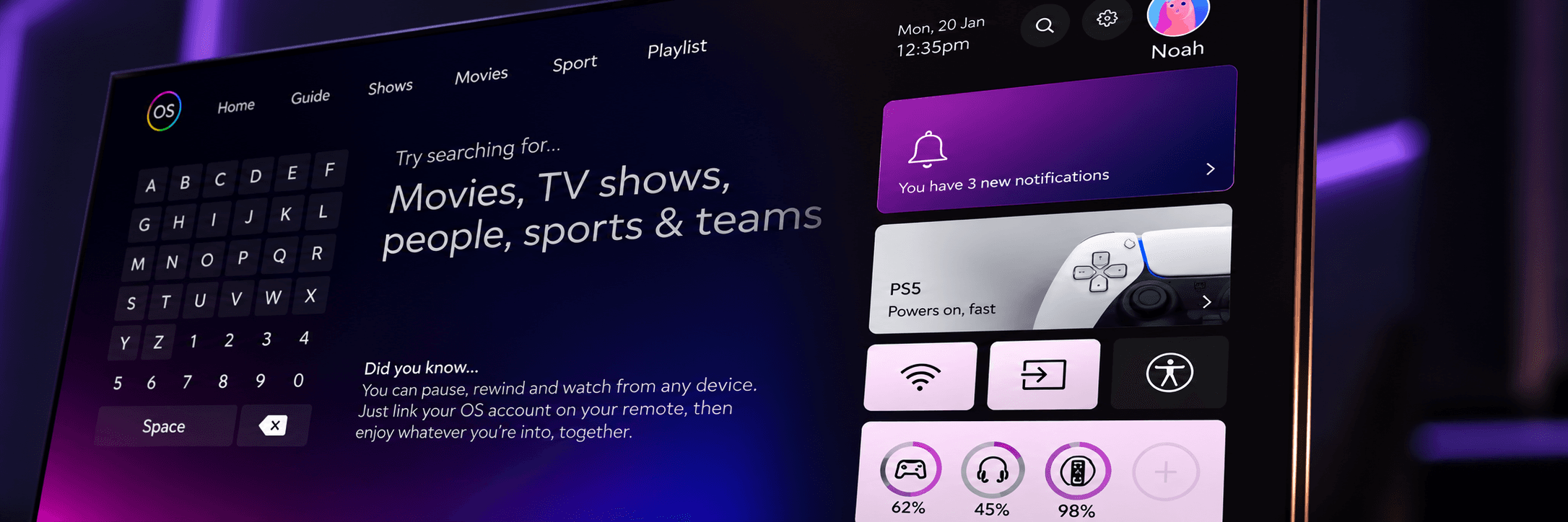 Sky Glass Dashboard